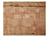 Sacred Boats Carried by Priests in Procession, from the Sanctuary of Philip Arrhidaeus Giclee Print by Ptolemaic Period Egyptian