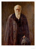 Portrait de Charles Darwin Reproduction procédé giclée par John Collier
