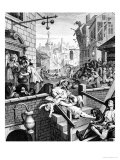 Gin Lane, 1751 reproduction procédé giclée par William Hogarth