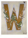 Capital Letter W, from L'Art Croquis D'Animaux, Published Paris, c.1920 Giclee Print by Jean Saude