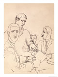Friends Drawing Giclee Print by Roger De La Fresnaye
