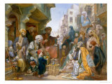 Turkish Street Scene reproduction procédé giclée par Amadeo Preziosi