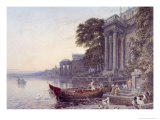 The Landing Stage Giclee-trykk av George The Younger Barret The Landing Stage Giclee-trykk av George The Younger Barret