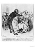 Robert Macaire Hypnotising Giclee Print by Honore Daumier