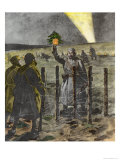 The Christmas Day Truce of 1914 Giclée-Druck von Frederic Villiers
