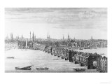 West Front of London Bridge, 1749 Giclee Print by Nathaniel Buck