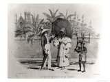 Sunday Morning in Town, from Bridgen's West Indian Sketches, 1851 Giclee-trykk av Richard Bridgens Sunday Morning in Town, from Bridgen's West Indian Sketches, 1851 Giclee-trykk av Richard Bridgens
