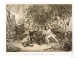 Horatio Nelson Boarding the San Josef, 1797, Engraved: John Crew After Original: Greenwich Hospital Giclee Print by George Jones