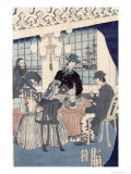 The Salon of a House of Foreign Merchants at Yokohama, 1861 Giclee Print by Utagawa Sadahide