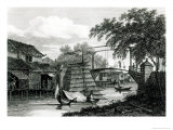 Drawbridge at Malacca, Engraved by George Cooke Giclee Print by Edward Hawke Locker