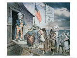 Welcome All Cartoon, 1880 Giclee Print by Joseph Keppler