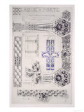 Design For Door Ornamentation, from Esquisses Decoratives Par Rene Binet, by Gustave Geffroy Giclee-trykk av Rene Binet Design For Door Ornamentation, from Esquisses Decoratives Par Rene Binet, by Gustave Geffroy Giclee-trykk av Rene Binet