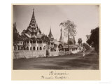 Wayzayanda Monastery and Pagodas at Moulmein, Burma, c.1890 Giclee Print by Philip Adolphe Klier