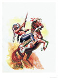 The Charge of the Sioux Giclee Print by Don Lawrence