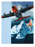 Lockheed Hercules Patrolling Icebergs For the Coast Guard Giclee Print by Wilf Hardy