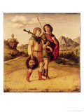 David and Jonathan, c.1505-10 Giclee Print by Giovanni Battista Cima Da Conegliano