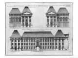Elevation of the Hopital Des Enfants Trouves, Engraved by Pierre Patte Giclee-trykk av Germain Boffrand