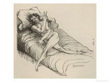 Hysterical Epilepsy, Figure 3, Paris, c.1876 Giclee-trykk av Jean Francois Badoureau