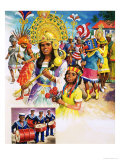 Colourful Carnival in Trinidad Giclee Print