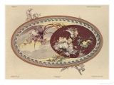 Birds and Flowers, Plate 19, Fantaisies Decoratives, Pub. Rouam, Paris, 1887 reproduction procédé giclée par Jules Auguste Habert-dys