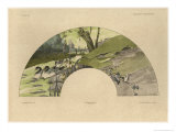 Fan, Plate 23, Fantaisies Decoratives, Librairie de l'Art, Paris, 1887 Lámina giclée por Jules Auguste Habert-dys