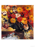 Zinnias in a Vase, 1924 Giclée-Druck von Lovis Corinth