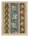 Flowers, Plate 18, Fantaisies Decoratives, Librairie de l'Art, Paris, 1887 Lámina giclée por Jules Auguste Habert-dys