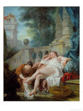 The Bath of Bethsheba, 1727 reproduction procédé giclée par Jean Francois de Troy
