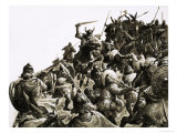 Danish Vikings Attack the British Forces under King Alfred Giclee Print by C.l. Doughty