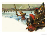 Unidentified Roman Legions Invade Britain Giclee-trykk av Alessandro Biffignandi