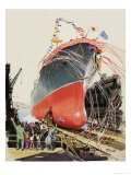 Wee Willie Winkie Visits a Ship-Yard Giclee Print by John Worsley