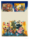 Wee Willie Winkie Spends Christmas in London Giclee Print by John Worsley
