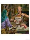 British Butcher in Roman Times Giclee-trykk av Alessandro Biffignandi