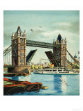 Tower Bridge, with Hidden Fish Giclee Print by Fred White