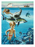 Wee Willie Winkie Sees the Dolphins Giclee Print by John Worsley