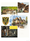 Historic Castles of the World: Chateau de Chillon Giclee Print by Dan Escott