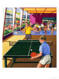 Table Tennis Players Giclee Print