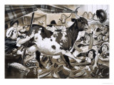 Cow Once Got Into Westminster Hall and Caused Chaos Giclee Print by Angus Mcbride