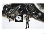 Will the Next War Be Fought in Space Reproduction procédé giclée par Gerry Wood
