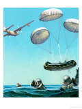 The Story of the Parachute: Sky-Divers of the Future reproduction procédé giclée par Ferdinando Tacconi