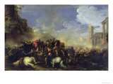 Battle Scene, c.1641-42 Giclée-tryk af Salvator Rosa