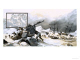 In the Ice For over Two Years, John Franklin's Men Abandoned Their Ship and Set Out on Foot Giclee Print by Gerry Wood