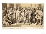 Coronation of Harold II reproduction procédé giclée par Daniel Maclise