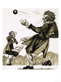 Two Frenchmen Chose to Duel by Hurling Billiard Balls at Each Other Giclee Print by Richard Hook
