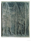 Relief Depicting the Hunting of Birds in the Woods, from the Palace of Sargon II at Khorsabad, Iraq Reproduction procédé giclée par Assyrian 