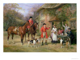 Treffen beim The Three Pigeons Giclée-Druck von Heywood Hardy