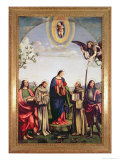 Annunciation and Saints, 1500 Giclée-tryk af Francesco Francia Annunciation and Saints, 1500 Giclée-tryk af Francesco Francia