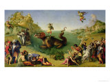 Perseus Rescuing Andromeda Giclée-tryk af Piero di Cosimo Perseus Rescuing Andromeda Giclée-tryk af Piero di Cosimo
