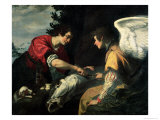 Tobias and the Archangel Raphael Impressão giclée por Jacopo Vignali