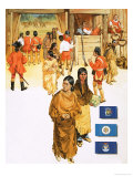 Indian Squaws Concealing Weapons Walk Into Fort Micilmackinac Giclee Print by Angus Mcbride